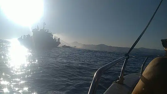 Fethiye'de bot yangını