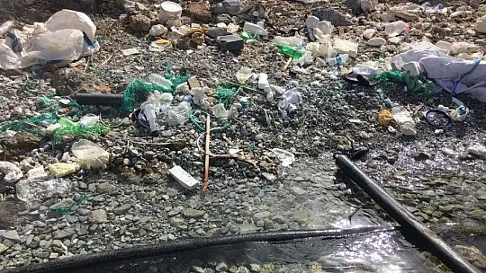 Denizin ortasında utandıran manzara