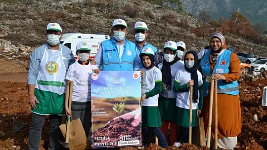 Fethiye'de 5 bin fidan toprakla buluştu