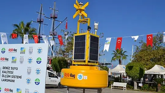 Deniz kirliliğini ölçen akıllı şamandıralı ölçüm sistemi Fethiye'de faaliyete geçti