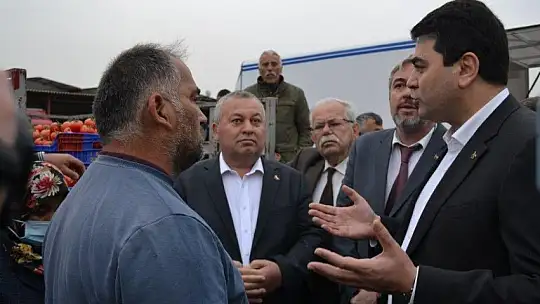 Uysal ve Enginyurt sebze halini ziyaret etti