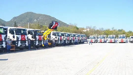 Fethiye Belediyesi araç filosuna 38 adet yeni araç kattı