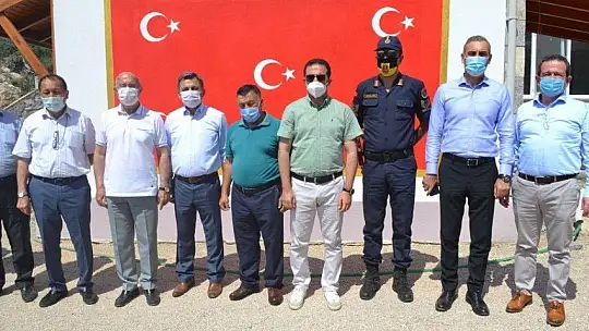 Kaymakam Fırat, 'Şehit Fuat Demir Belenpınar Cami'nde incelemelerde bulundu