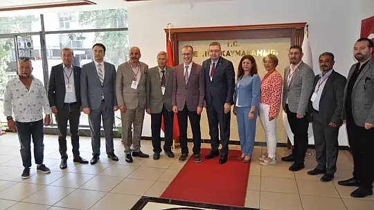 Ege Gazeteciler Federasyonu'ndan Kaymakam Ertaş'a ziyaret