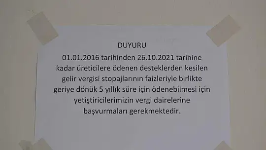 Küçük aile işletmelerine tarımsal destek