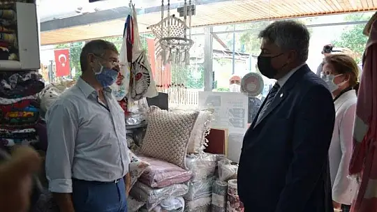 Fethiye'de esnaf ziyaretlerinde bulundu