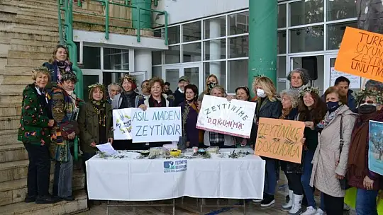 Zeytinliklerin madenciliğe açılması protesto edildi