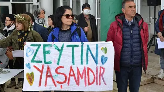 Zeytinliklerin madenciliğe açılması protesto edildi
