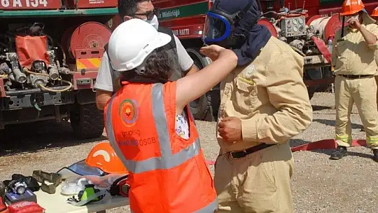 Yangın ekiplerine işbaşı eğitim tatbikatı