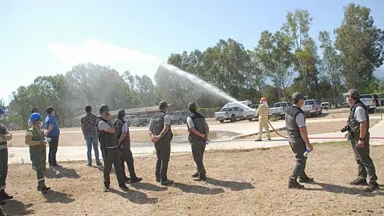 Yangın ekiplerine işbaşı eğitim tatbikatı