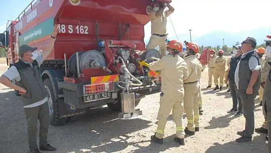 Yangın ekiplerine işbaşı eğitim tatbikatı