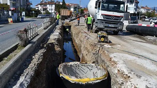 Fethiye'de alt yapı çalışması devam ediyor
