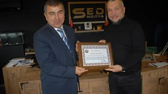 Kaymakam Şahiner'den SED Medya'ya Teşekkür Belgesi