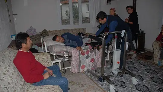 Lift cihazına kavuştu