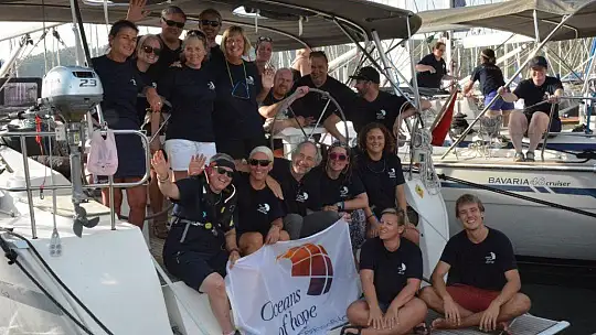 10 Ülkeden MS hastaları Fethiye'de yelken açtılar