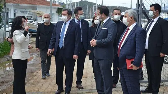 Vali Tavlı Telmessos Antik Tiyatrosu'nda incelemelerde bulundu