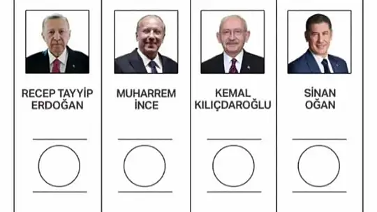 CUMHURBAŞKANI ADAYLARININ OY PUSULASINDAKİ YERLERİ BELLİ OLDU