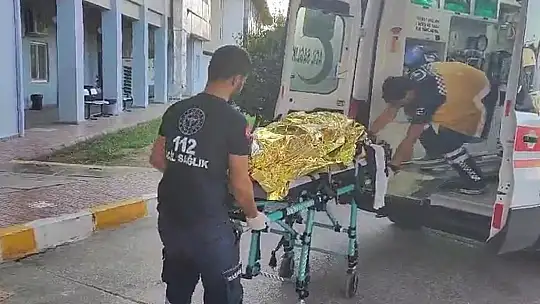 Bot yangını yaralıları hastaneye getirildi