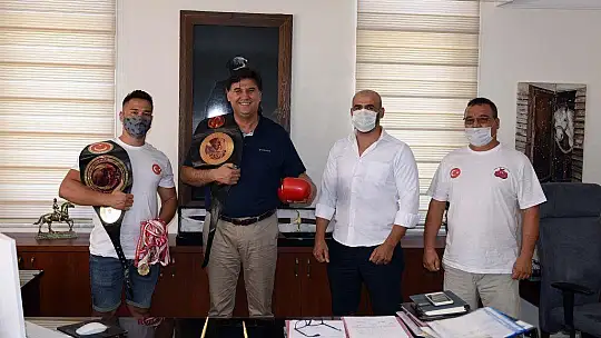 Fethiyeli sporcu Alcu'dan, Karaca'ya ziyaret