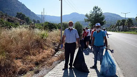 Göcek'te temizlik kampanyası yapıldı
