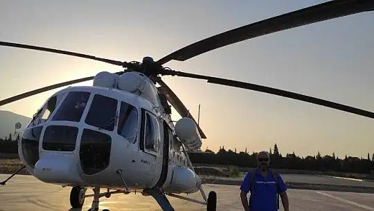 Helikopter ve personelleri Milas'tan ayrıldı