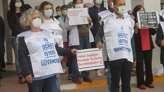 Sağlık Çalışanları Fethiye'de de Seslerini Yükseltti