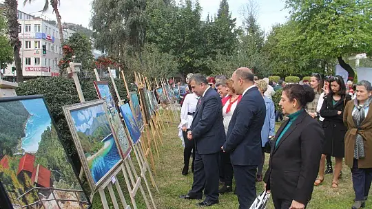 Kursiyerlerin çalışmaları sergilendi