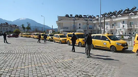 Ticari taksiler dezenfekte edildi