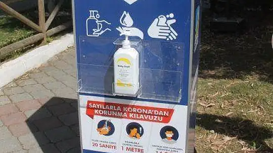 Fethiye Belediyesinden Dezenfektan Noktaları