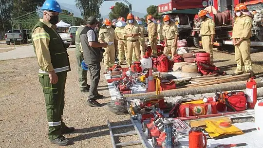 Yangın ekiplerine işbaşı eğitim tatbikatı