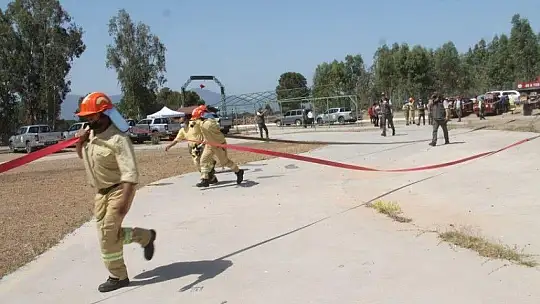Yangın ekiplerine işbaşı eğitim tatbikatı
