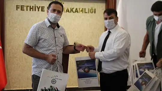 Fethiye 2. Spor Festivali konukları Kaymakam Fırat'ı ziyaret etti