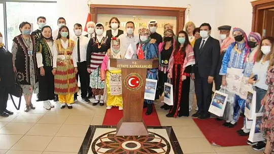 Fethiye 2. Spor Festivali konukları Kaymakam Fırat'ı ziyaret etti