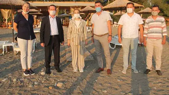 AK PARTİLİ GÖKCAN, KARAOT PLAJI'NDA İNCELEMELERDE BULUNDU