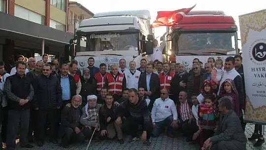 Fethiye'den İdlib'e 2 tır yardım gitti