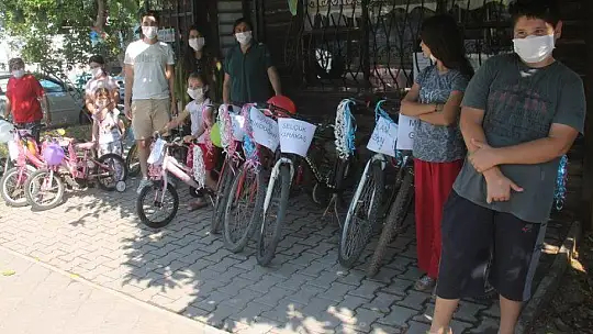 BAYRAM ÖNCESİ ÇOCUKLARIN BİSİKLET SEVİNCİ 