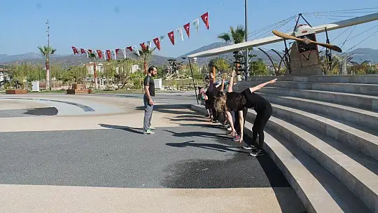 Sağlıklı yaşam için spor yaptılar