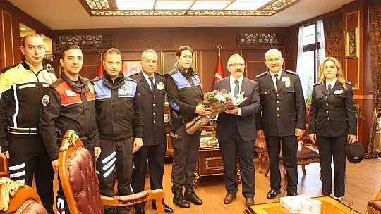 Polis teşkilatından Kaymakam Karaman'a ziyaret