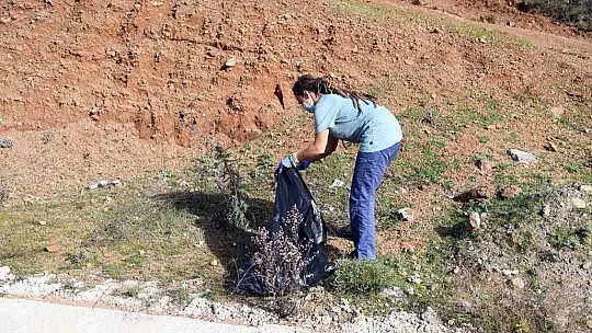 Üç ton çöp topladılar