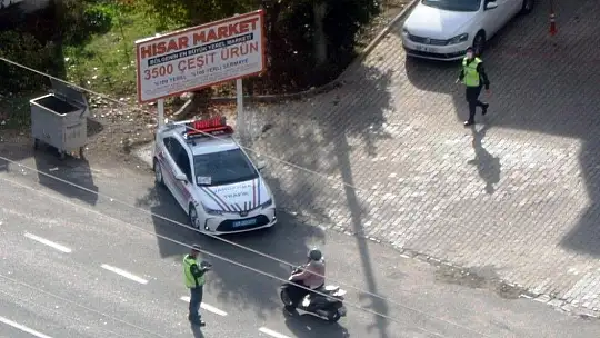 Jandarmadan helikopterli trafik denetimi