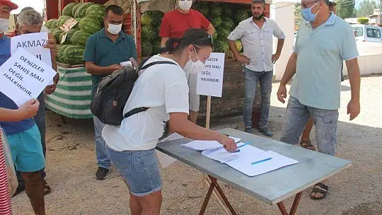 AKMAZ PLAJI İÇİN İMZA KAMPANYASI BAŞLATILDI