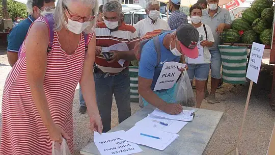 AKMAZ PLAJI İÇİN İMZA KAMPANYASI BAŞLATILDI