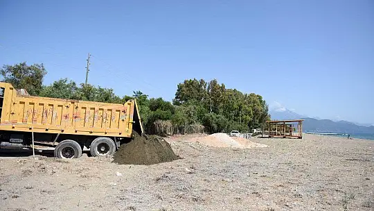 Karaot halk plajında çalışmalar başladı
