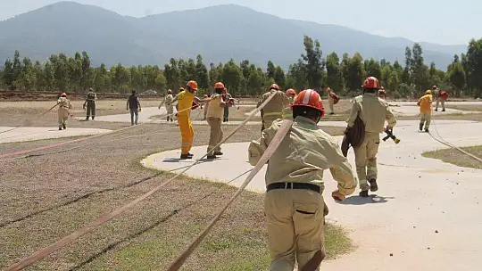 Yangın ekiplerine iş başı eğitimi
