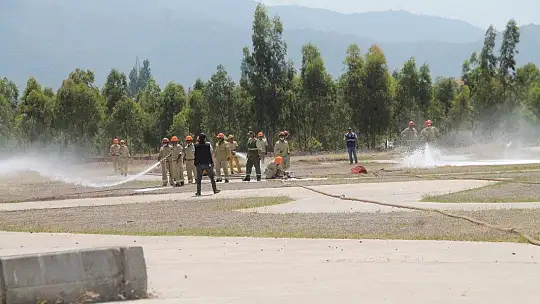Yangın ekiplerine iş başı eğitimi