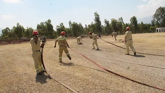 Yangın ekiplerine iş başı eğitimi