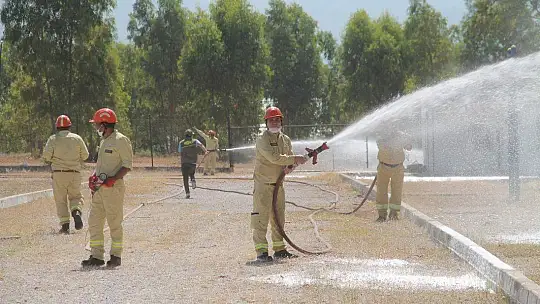 Yangın ekiplerine iş başı eğitimi