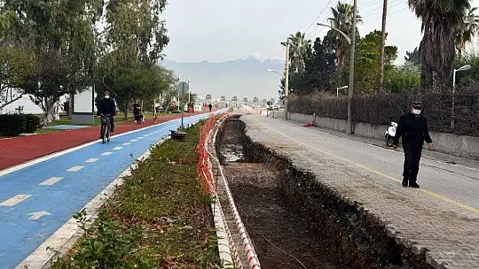 Sahil Bandı'nda alt yapı çalışmaları başladı!