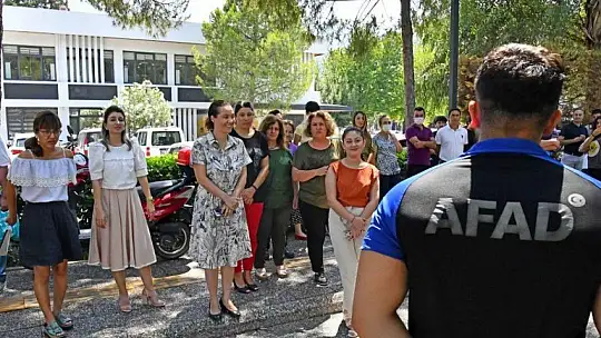 FETHİYE BELEDİYESİ DEPREM TATBİKATI YAPTI