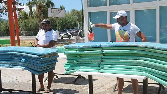 Çalış Plajı'nda sezon hazırlıklarına başlandı